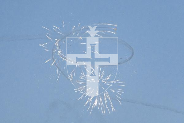 Picture by Sophie Rabey.  10-09-25.  Guernsey Battle of Britain Air Display 2025.
Airborne Pyrotechnics.