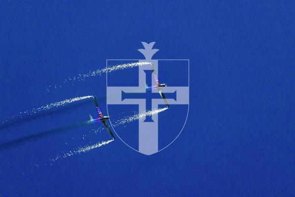 Picture by Sophie Rabey.  10-09-25.  Guernsey Battle of Britain Air Display 2025.
Airborne Pyrotechnics.