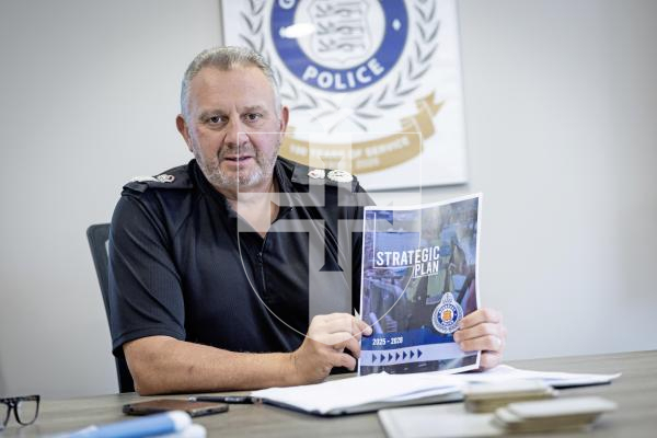 Picture by Peter Frankland. 10-09-25 Chief Officer of Police Damian Kitchen has been talking to The Guernsey Press about the annual report and his vision for fthe future of policing in Guernsey.