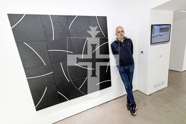 Picture by Sophie Rabey.  11-09-25. ' Squaring Circles' exhibition by Eric Snell at Art for Guernsey.