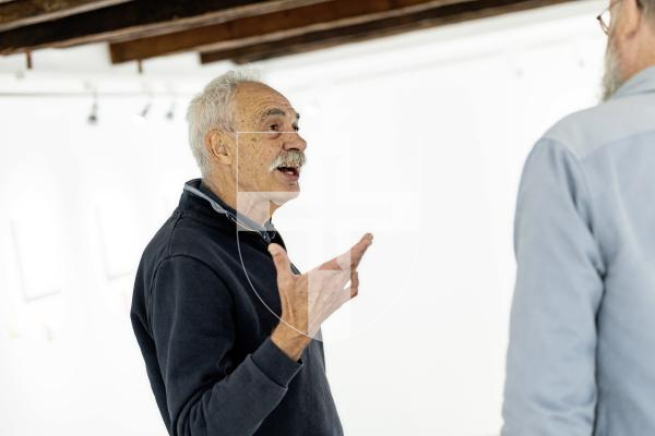 Picture by Sophie Rabey.  11-09-25. ' Squaring Circles' exhibition by Eric Snell at Art for Guernsey.