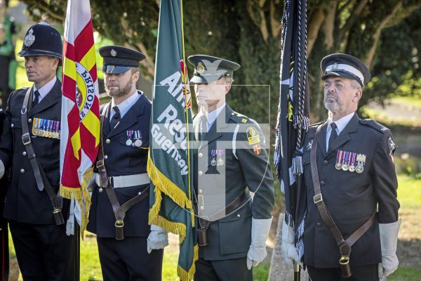 Picture by Peter Frankland. 28-09-25 HMS Charybdis and HMS Limbourne memorial service at Le Foulon Cemetery.
