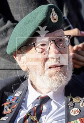 Picture by Peter Frankland. 28-09-25 HMS Charybdis and HMS Limbourne memorial service at Le Foulon Cemetery. John Eskdale, a Royal Marine who was aboard HMS Charybdis when she was sunk by German torpedoes on October 23, 1943.