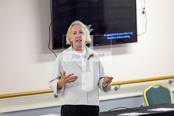 Picture by Sophie Rabey.   06-10-25.  Celebrating 5 years of Parkinsons Guernsey with speeches and cake at KGV.
Louise Cripwell (Parkinson's Guernsey Patron).