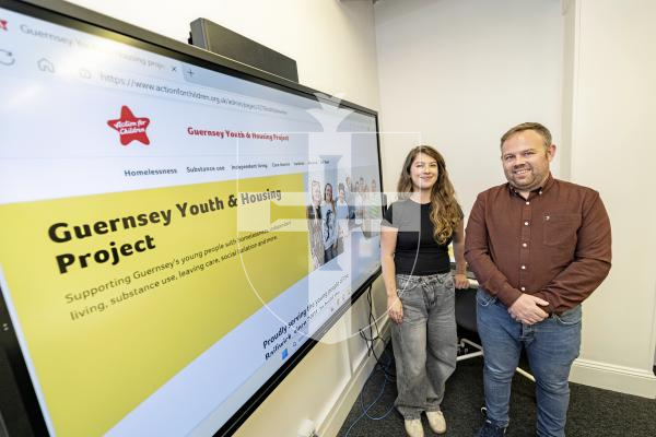 Picture by Sophie Rabey.  07-10-25.  L-R Aaron Davis and Leah Mroch from Action For Children who are launching a brand new website to tackle youth homelessness and support programmes.  World Homeless Day 2025 is on Friday 10th October.