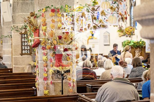 Picture by Sophie Rabey.  07-10-25.  Dementia-Friendly Guernsey held a Harvest Celebration Service at St Saviours Church.
Harvest displays.
