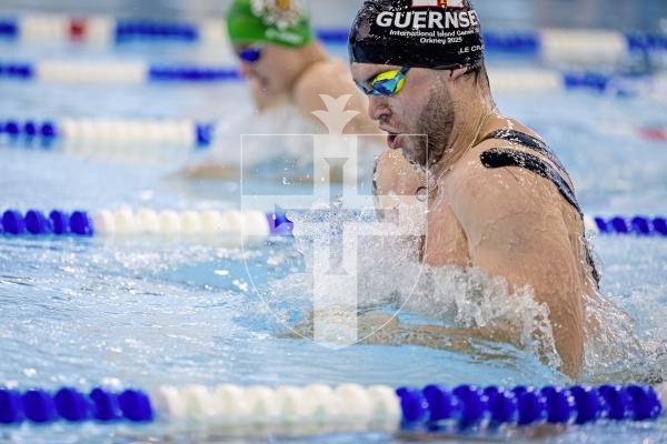 Picture by Peter Frankland. 22-11-25 Swimming at Beau Sejour. Channel Islands Championships. Luke Le Cras