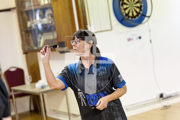 Picture by Sophie Rabey.  06-12-25.  Guernsey series of darts 2025 finals at RAF club.
Debbie Hamon.
