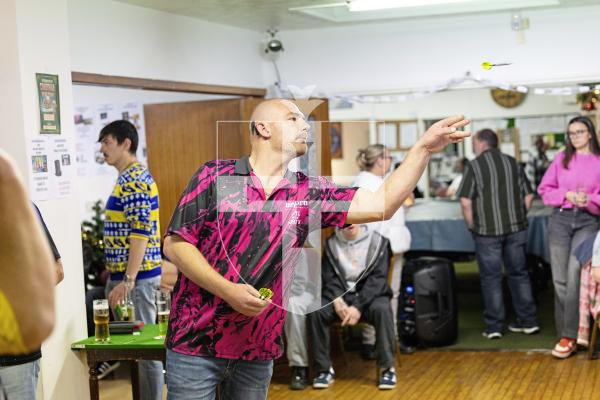 Picture by Sophie Rabey.  06-12-25.  Guernsey series of darts 2025 finals at RAF club.
Will Konken