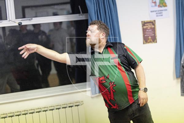 Picture by Sophie Rabey.  06-12-25.  Guernsey series of darts 2025 finals at RAF club.
Aaron Billen