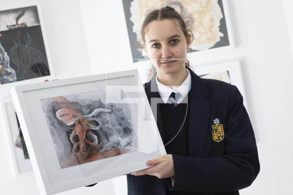 Picture by Peter Frankland. 01-03-26 The Gatehouse Gallery Victor Hugo inspited art exhibition. Sophia Kemp