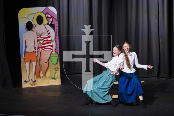 Picture by Peter Frankland. 11-03-26 Eisteddfod Class D052 Musical Duos Under 15 Years. Elvie Coquelin and Robyn Peters - Half a Sixpence.