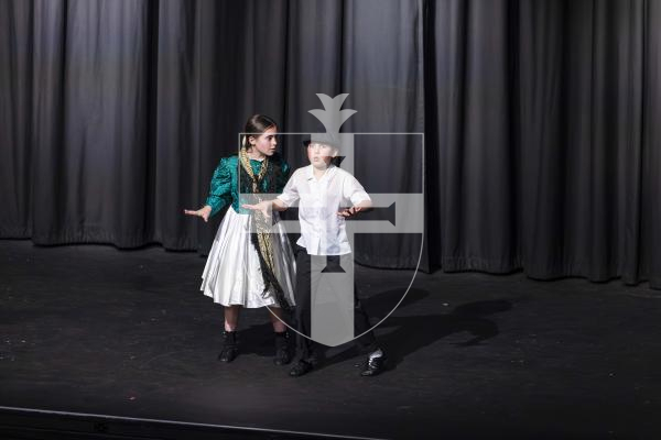 Picture by Peter Frankland. 11-03-26 Eisteddfod Class D052 Musical Duos Under 15 Years. Mina Chick and Alexa Grime.