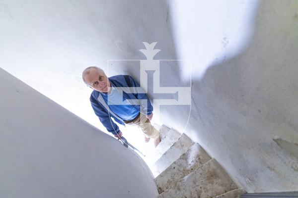 Picture by Peter Frankland. 16-03-26 David Robilliard has written a book about Torteval Church.