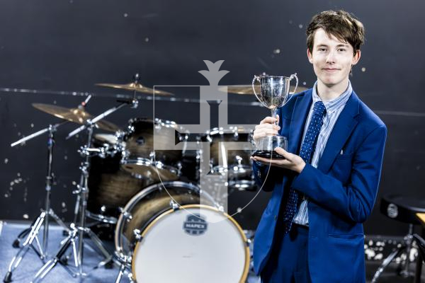 Picture by Peter Frankland. 13-03-26 Eoin Fleming has won trophies at the Eisteddfod for drumming and was mentioned specifically by the adjudicator as being a stand out performance.