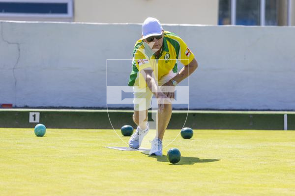 Picture by Peter Frankland. 22-08-26 Bowls at Corbet Field. Vale Rec singles finals. Nigel Collins v Don Ogier.