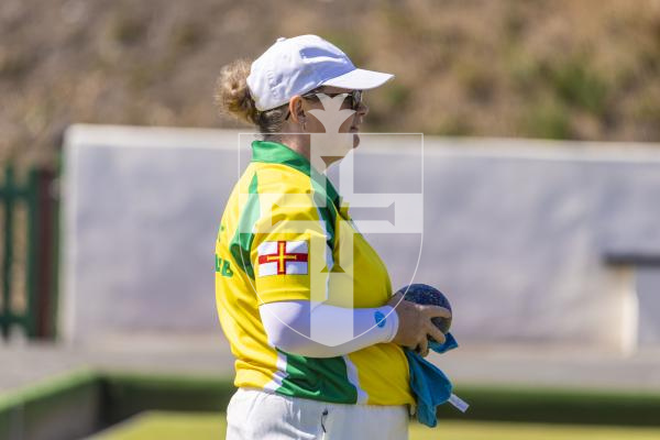 Picture by Peter Frankland. 22-08-26 Bowls at Corbet Field. Vale Rec singles finals. Lucy Beere (yellow) v Yvonne Le Gallic (white).