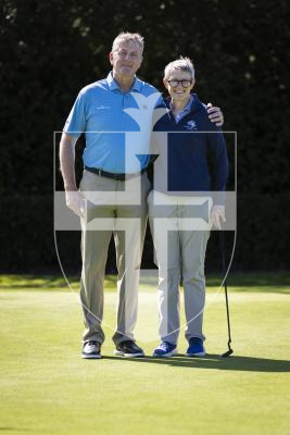 Picture by Peter Frankland. 01-09-26 Karl Morris is a golf peformance coach and is visiting La Grande Mare to deliver some sessions to local golfers. With Golf Peformance Director Sue Shapcott.