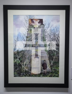 Picture by Peter Frankland. 29-01-24 Art exhibition at Art for Guernsey in Mansell Street. Work by Charlie Buchanan