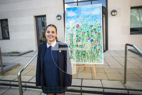 Picture by Sophie Rabey.  18-01-24.  Ladies College student, Cait Le Noury (16), has had her artwork shortlisted for a global art prize.  The Sovereign Art Foundation have announced the shortlist of the 2024 global edition of their annual art prize for secondary school students.