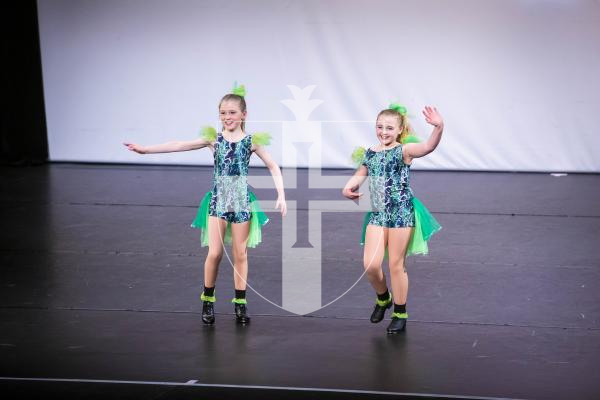 Picture By Peter Frankland. 28-01-23 Guernsey Festival of Dance 2023. Day 6 evening session. Duets - Theatre Under 13 (The Karen Collins Award with Duets - Classical Under 13 and Duets - Classical/Theatre Under 20). Eva Harris and Ishia Morgan - Crocodile Rock
