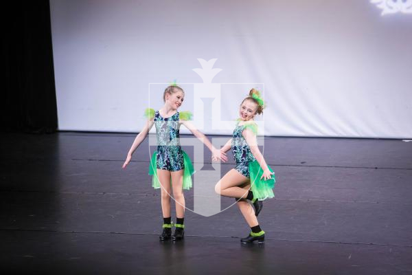 Picture By Peter Frankland. 28-01-23 Guernsey Festival of Dance 2023. Day 6 evening session. Duets - Theatre Under 13 (The Karen Collins Award with Duets - Classical Under 13 and Duets - Classical/Theatre Under 20). Eva Harris and Ishia Morgan - Crocodile Rock