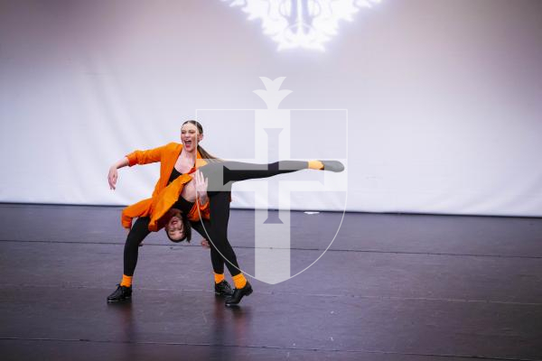 Picture By Peter Frankland. 28-01-23 Guernsey Festival of Dance 2023. Day 6 evening session. Duets - Theatre Under 13 (The Karen Collins Award with Duets - Classical Under 13 and Duets - Classical/Theatre Under 20). Lily Earl and Aoife Gallagher - Swing Phenomenom
