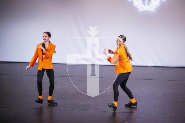 Picture By Peter Frankland. 28-01-23 Guernsey Festival of Dance 2023. Day 6 evening session. Duets - Theatre Under 13 (The Karen Collins Award with Duets - Classical Under 13 and Duets - Classical/Theatre Under 20). Lily Earl and Aoife Gallagher - Swing Phenomenom