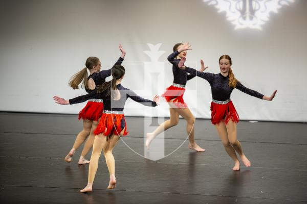 Picture by Sophie Rabey.  27-01-23.  Dance Festival 2023.  Thursday Evening.TRIOS & QUARTETS - THEATRE Under 20 (The Dorothy Webster Memorial Trophy with Trios & Quartets - Classical Under 20, Trios & Quartets - Under 9 and Trios & Quartets - Classical/Theatre Under 13)Amelie Bowden, Mollie Lawrence, Hannah Gardner & Bruna Terry Vila - Friend Like Me
