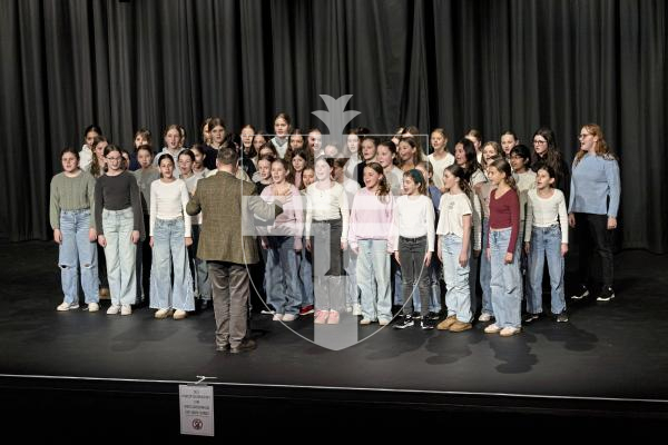 Picture by Sophie Rabey.  06-03-25.  Guernsey Eisteddfod 2025 at Beau Sejour. 
Thursday 6th March - Afternoon Session.  Class M215.  Choirs Secondary School Age Years 7-11.  (The Violet Grace Trophy)
Ladies College Year 7 - Whistle Down the Wind and My Shot (Hamilton).