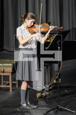 Picture by Sophie Rabey.  06-03-25.  Guernsey Eisteddfod 2025 at Beau Sejour. 
Thursday 6th March - Afternoon Session.  Class M042.  Violin Under 14.  (H De La Mare Cup).
Angharad Wakelin - Fly Me To The Moon