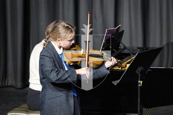 Picture by Sophie Rabey.  06-03-25.  Guernsey Eisteddfod 2025 at Beau Sejour. 
Thursday 6th March - Afternoon Session.  Class M042.  Violin Under 14.  (H De La Mare Cup).
Darcy Reoch-Brehaut - Sunday in Fifth Avenue