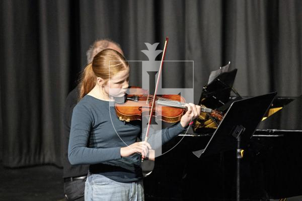 Picture by Sophie Rabey.  06-03-25.  Guernsey Eisteddfod 2025 at Beau Sejour. 
Thursday 6th March - Afternoon Session.  Class M042.  Violin Under 14.  (H De La Mare Cup).
Charlotte Miller - Showstopper