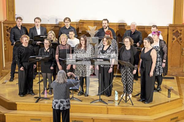 Picture by Sophie Rabey.  09-03-25.   Guernsey Eisteddfod 2025 at Capelles Church. 
Sunday 9th March - Afternoon Session.  Class M160 CHOIRS, SACRED SONGS OVER 18 (The Jane Laine Memorial Trophy).
The Accidentals (Conductor: Marilyn Pugh)