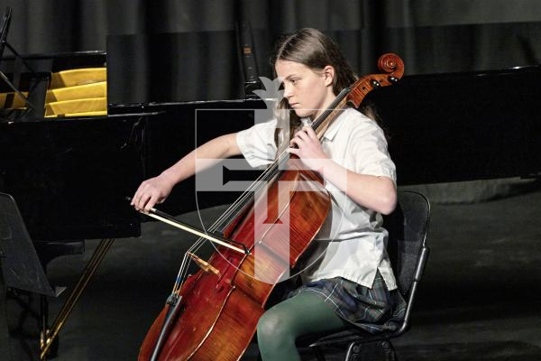 Picture by Sophie Rabey.  10-03-25.  Guernsey Eisteddfod 2025 at Beau Sejour. 
Monday 10th March - Afternoon Session.  
Class M055 - CELLO UNDER 16 (The Martin Thomas Cup)
Florence Glynn-Riley - Serenade