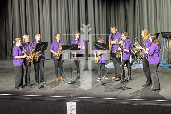 Picture by Sophie Rabey.  11-03-25.  Guernsey Eisteddfod 2025 at Beau Sejour. 
Tuesday 11th March - Evening Session.  
Class M117 - ORCHESTRA, BAND OR INSTRUMENTAL ENSEMBLE - OPEN (The Banfield Trophy)
The Saxophonics - Londonderry Air