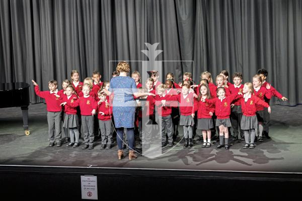 Picture by Sophie Rabey.  14-03-25.  Guernsey Eisteddfod 2025 at Beau Sejour. 
Friday 14th March - Morning Session.  
Class M208 - CHOIRS, INFANT SCHOOL AGE, UNISON SINGING (The Colleges Trophy)
Vauvert Primary School KS1 Choir - Gravity and Just Sing!