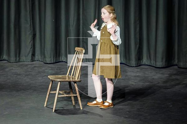 Picture by Peter Frankland. 17-03-25 Eisteddfod 2025 class 029. Character Study 11 and under 13 years. Olivia Le Tissier - Six Primroses Each.