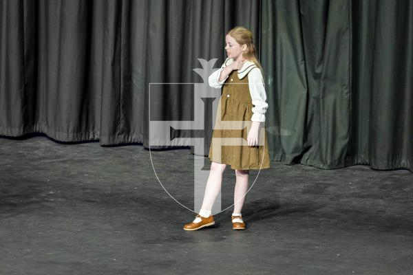 Picture by Peter Frankland. 17-03-25 Eisteddfod 2025 class 029. Character Study 11 and under 13 years. Olivia Le Tissier - Six Primroses Each.