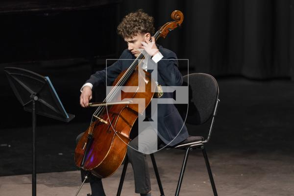 Picture by Sophie Rabey. 02–0326.  Guernsey Eisteddfod 2026 at Beau Sejour.  Monday 2nd Afternoon Session.
M054 - CELLO UNDER 14.
Solomon Bearder - Minuets 1 & 2 from Cello Suite No.1