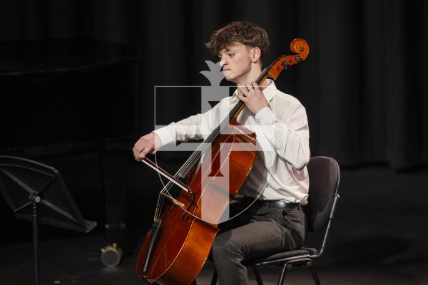 Picture by Sophie Rabey. 02–0326.  Guernsey Eisteddfod 2026 at Beau Sejour.  Monday 2nd Afternoon Session.
M055 - CELLO UNDER 16.
William Kennedy - Suite No.2 in D Minor, MBV 1008: IV. Sarabande.