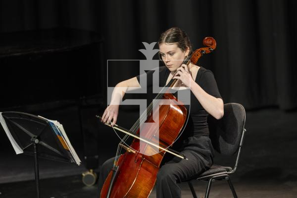 Picture by Sophie Rabey. 02–0326.  Guernsey Eisteddfod 2026 at Beau Sejour.  Monday 2nd Afternoon Session.
M055 - CELLO UNDER 18.
Florence Glynn-Riley - Allegro Appassionato.