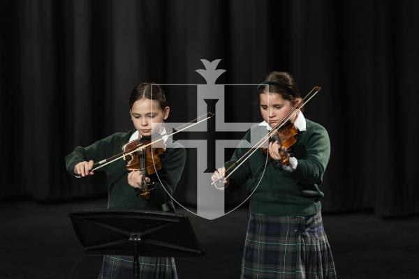Picture by Sophie Rabey. 03–03-26.  Guernsey Eisteddfod 2026 at Beau Sejour.  Tuesday 3rd Morning Session.
M069 - CHAMBER MUSIC DUO/TRIO/QUARTET - JUNIOR SCHOOL AGE.
Beatrice Holland and Ava Jalowiec - Hoedown.