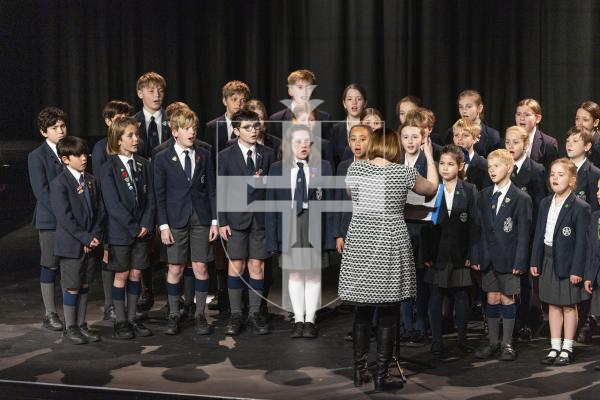 Picture by Sophie Rabey. 06–03-26.  Guernsey Eisteddfod 2026 at Beau Sejour.  Friday 6th Morning Session.
M209 - CHOIRS JUNIOR SCHOOL AGE - UNISON SINGING.
ECJS Choir - The Gasman Cometh / Go The Distance