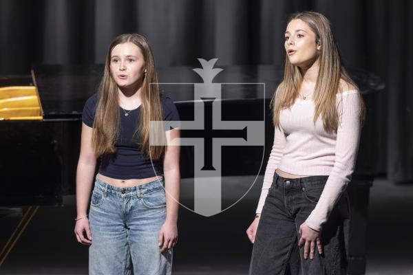 Picture by Peter Frankland. 06-03-26 Eisteddfod 2026 - Class M185 - Pop Song Duo/Trio/Quartet Under 15. Kiarra Cleal and Maia Allez.