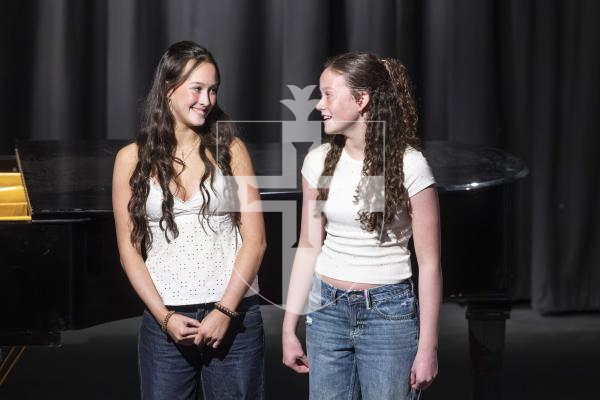 Picture by Peter Frankland. 06-03-26 Eisteddfod 2026 - Class M185 - Pop Song Duo/Trio/Quartet Under 15. Lottie and Tillie Colmer