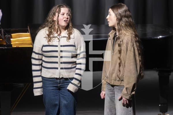 Picture by Peter Frankland. 06-03-26 Eisteddfod 2026 - Class M185 - Pop Song Duo/Trio/Quartet Under 15. Bea Wilson and Scarlett Stanford.