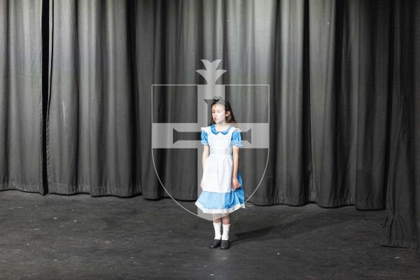Picture by Peter Frankland. 09-03-26 Eisteddfod 2026 -  Class D027 - Character Studies 7 and under 9 years. Juliette Norman - Alice In Wonderland.