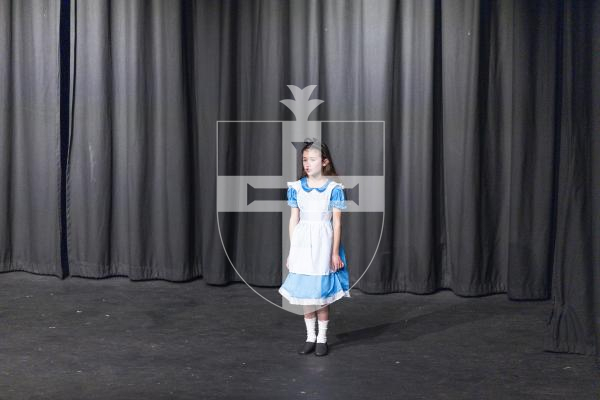 Picture by Peter Frankland. 09-03-26 Eisteddfod 2026 -  Class D027 - Character Studies 7 and under 9 years. Juliette Norman - Alice In Wonderland.
