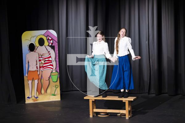 Picture by Peter Frankland. 11-03-26 Eisteddfod Class D052 Musical Duos Under 15 Years. Elvie Coquelin and Robyn Peters - Half a Sixpence.